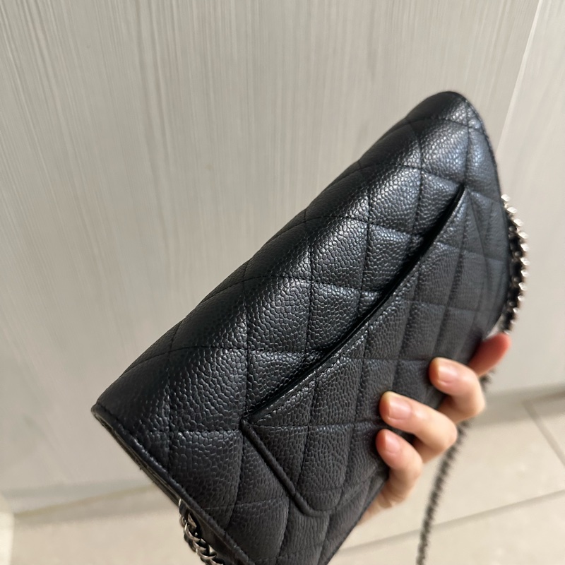 全配❤️ 香奈兒 #黑銀 #荔枝皮 #woc #chanel-9