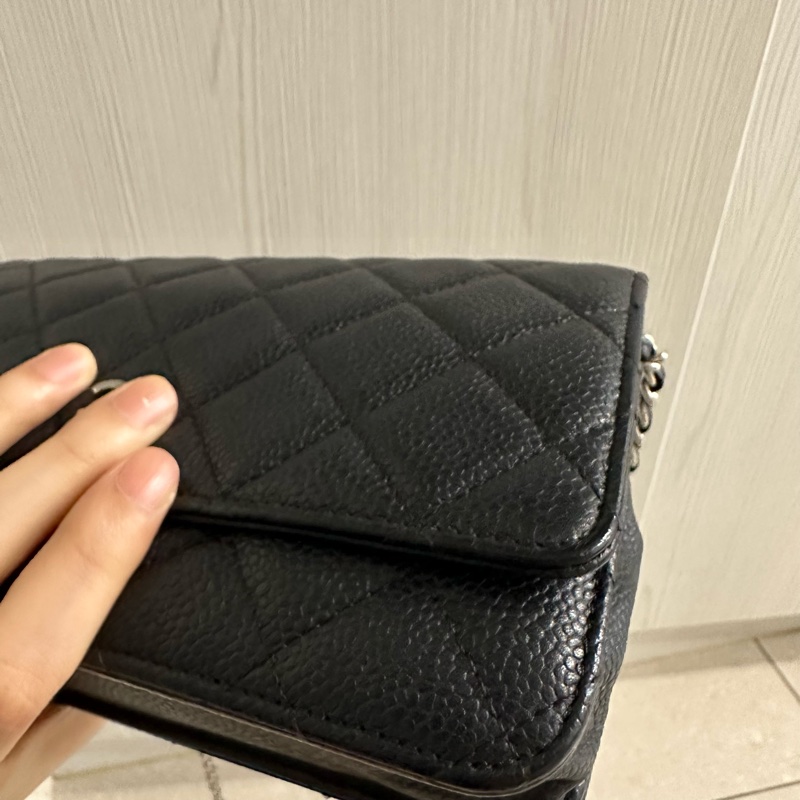 全配❤️ 香奈兒 #黑銀 #荔枝皮 #woc #chanel-16