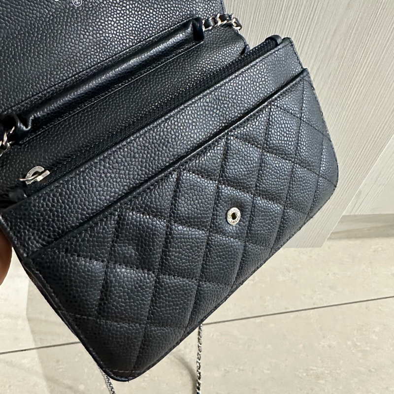 全配❤️ 香奈兒 #黑銀 #荔枝皮 #woc #chanel-21