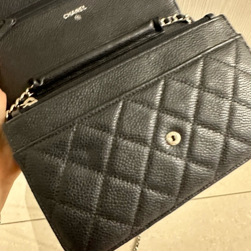 全配❤️ 香奈兒 #黑銀 #荔枝皮 #woc #chanel-22