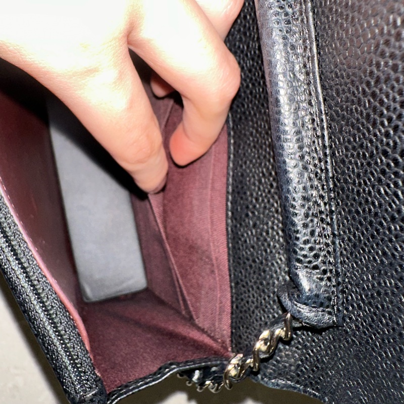 全配❤️ 香奈兒 #黑銀 #荔枝皮 #woc #chanel-36