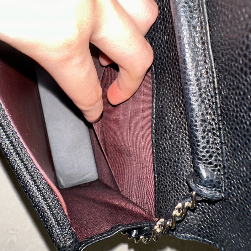 全配❤️ 香奈兒 #黑銀 #荔枝皮 #woc #chanel-37