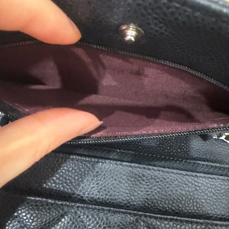 全配❤️ 香奈兒 #黑銀 #荔枝皮 #woc #chanel-48