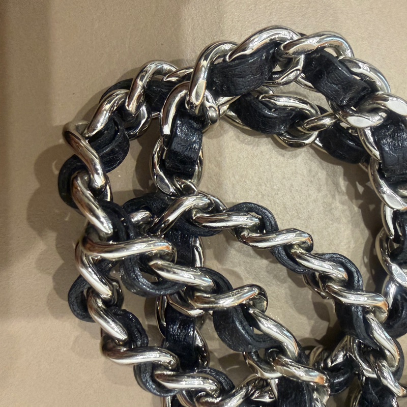 全配❤️ 香奈兒 #黑銀 #荔枝皮 #woc #chanel-96