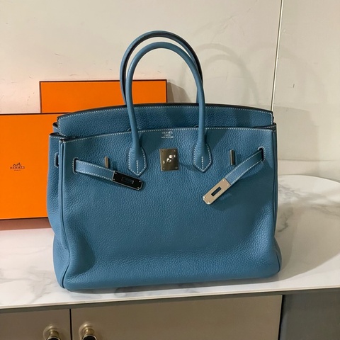 99新全配❤️ 愛馬仕 #bk35 #birkin #牛仔藍 #togo皮