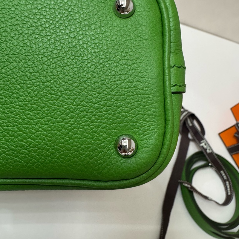 小巴黎二手名牌真品 未使用 Mini bolide 綠 2024台灣購證 收藏品-12