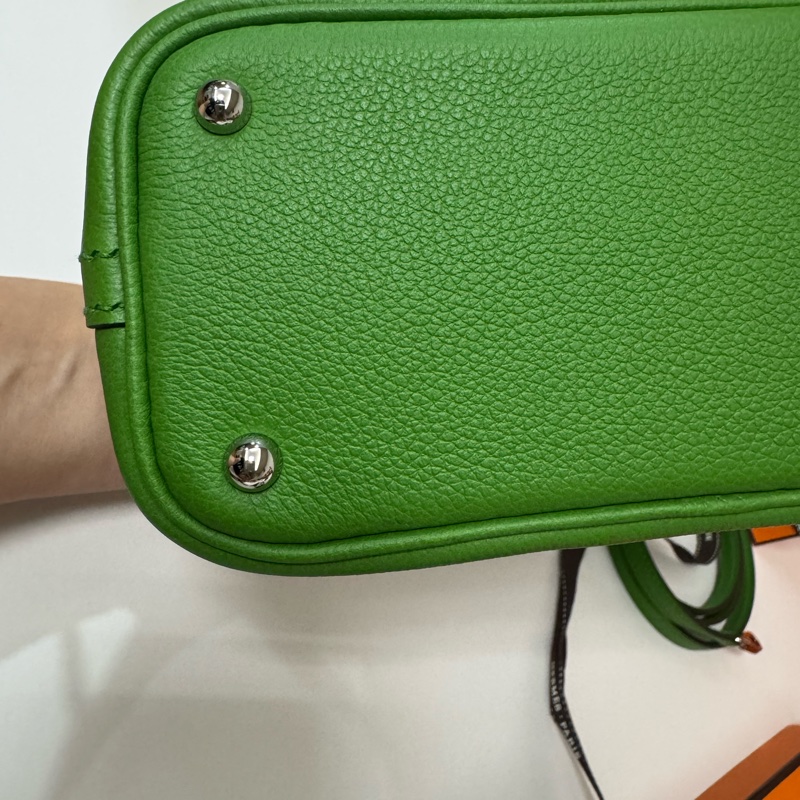 小巴黎二手名牌真品 未使用 Mini bolide 綠 2024台灣購證 收藏品-13