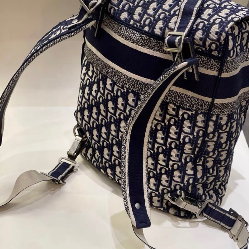 Dior 張韶涵同款經典單寧藍秀款後背包-5