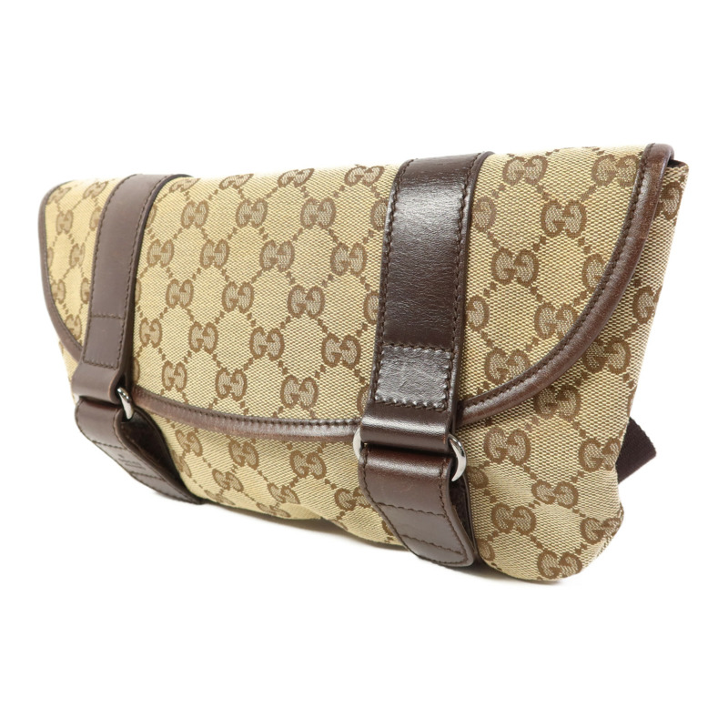 GUCCI 帆布Waist Bag銀扣腰包-2