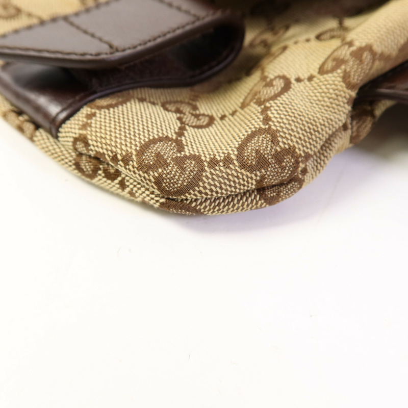 GUCCI 帆布Waist Bag銀扣腰包-9