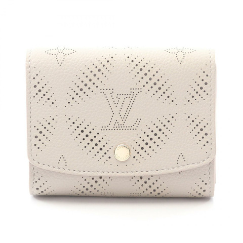 LOUIS VUITTON Portefeuille Iris Compact 雙折皮夾 Mahina 皮革 灰色 女款