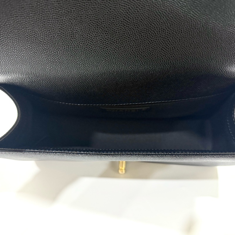 CHANEL黑色荔枝皮金釦BOY25/A67086-17