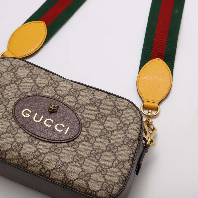 GUCCI Superme虎頭老花相機包-8