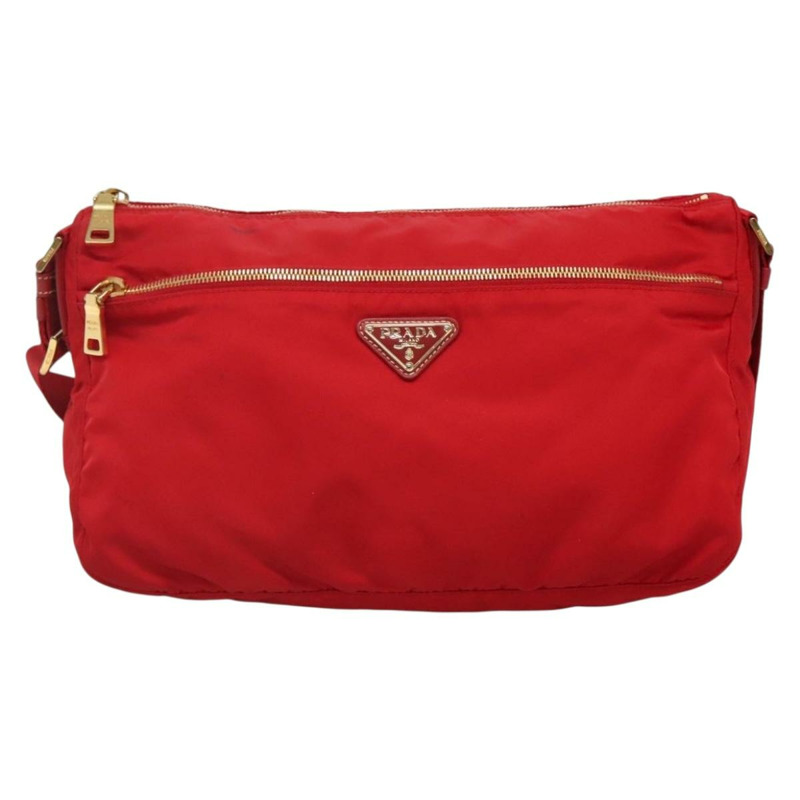 【日本直送】PRADA 單肩包 尼龍 紅金色 正品 141529-12