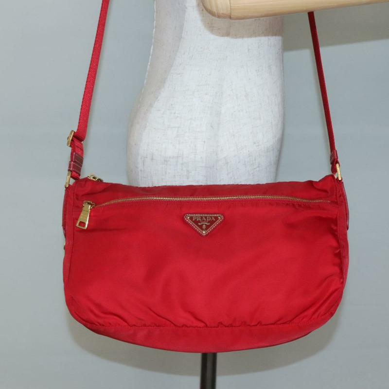 【日本直送】PRADA 單肩包 尼龍 紅金色 正品 141529-22