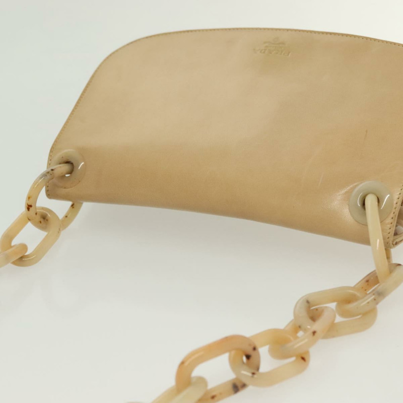 【日本直送】PRADA 鏈條單肩包 皮革 米色 正品 141913-5