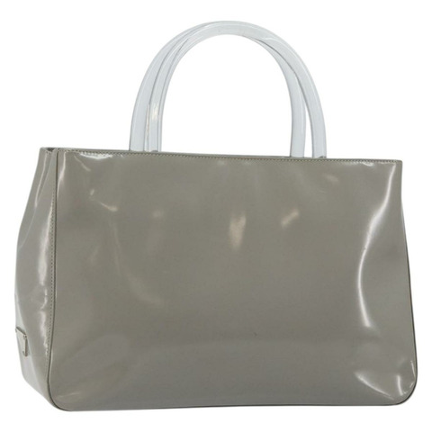 PRADA 手提包琺瑯灰銀色正品 BA5946