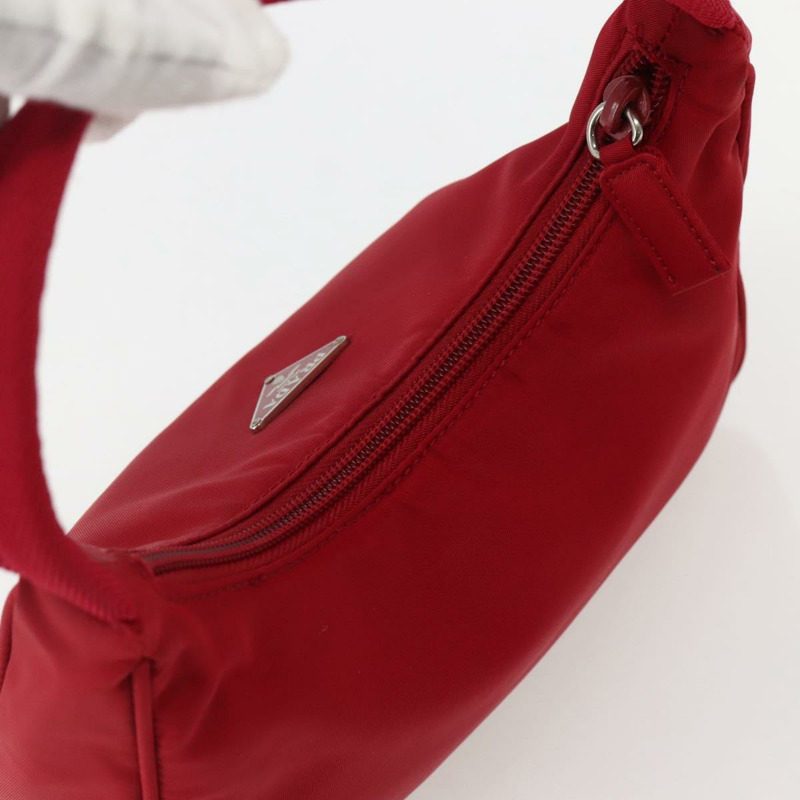 【日本直送】PRADA 手提包 尼龍 紅色 銀色 正品 143136V-5