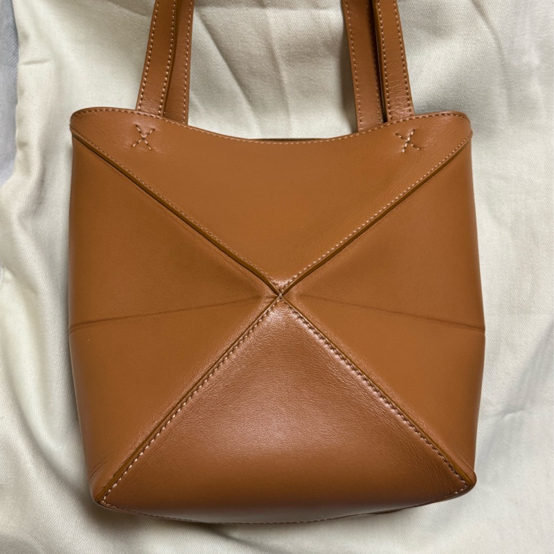 Loewe Puzzle Fold Mini Tote Bag - Warm Desert 金棕色-1