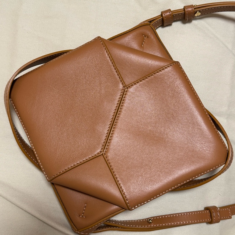 Loewe Puzzle Fold Mini Tote Bag - Warm Desert 金棕色-13