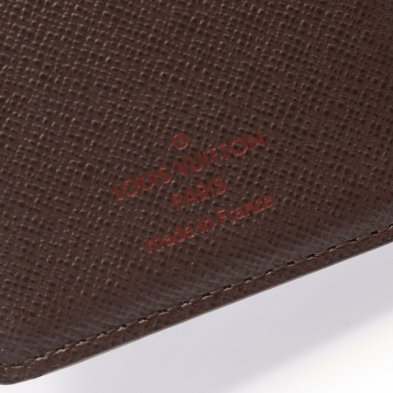 LOUIS VUITTON Portefeuille Viennois 雙折皮夾 N61674 Damier 帆布 Ebene LV-3
