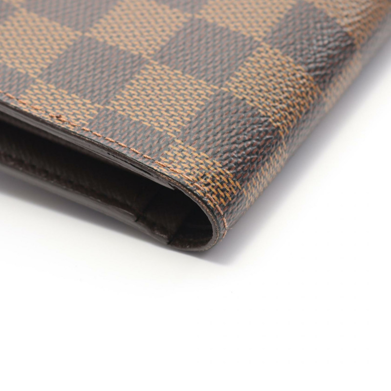 LOUIS VUITTON Portefeuille Viennois 雙折皮夾 N61674 Damier 帆布 Ebene LV-6