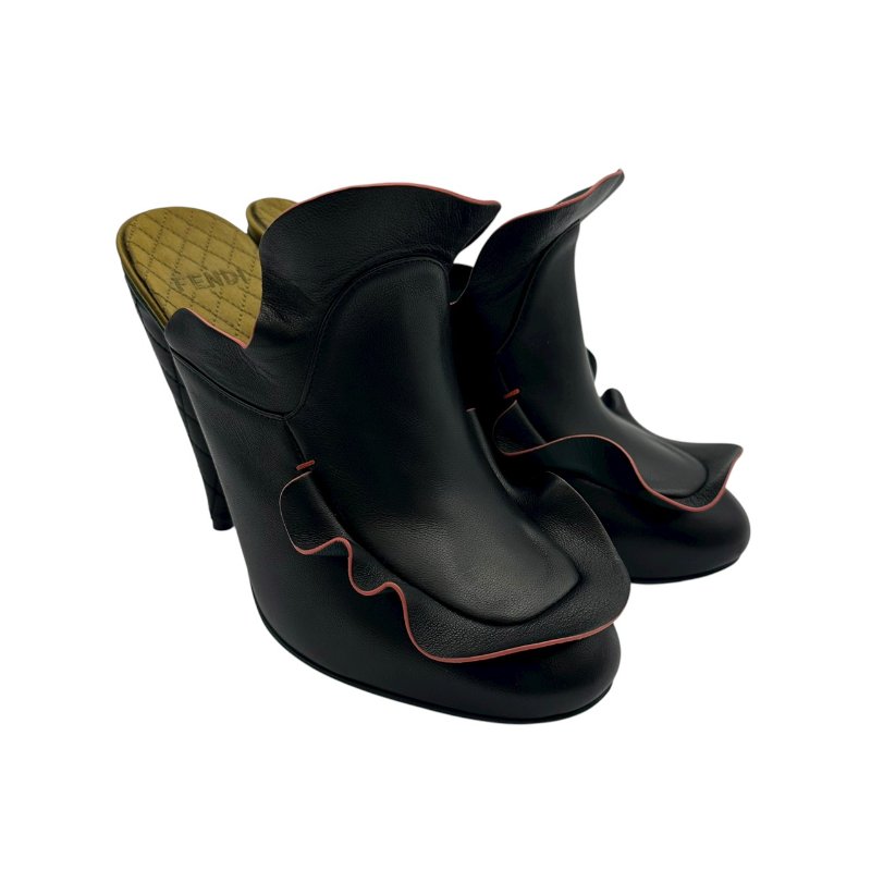 【美收精品】Fendi 黑色跟鞋 4-33【隔月月中將轉賣至日本 上架期限30天】-2
