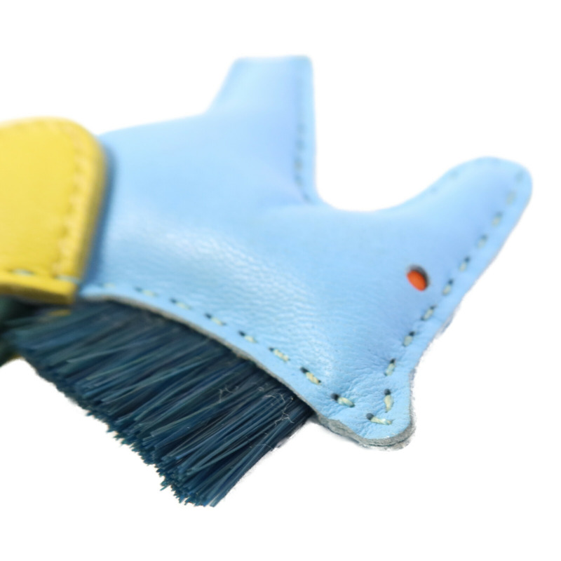 HERMES Milo皮革Rodeo PM掛飾Blue/Green/Yellow-6