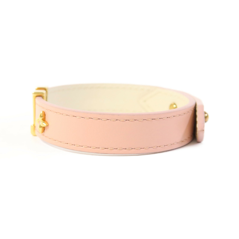 LOUIS VUITTON 牛皮皮革Bracelets金扣手鐲-3