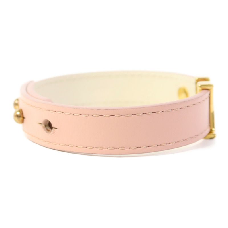 LOUIS VUITTON 牛皮皮革Bracelets金扣手鐲-4