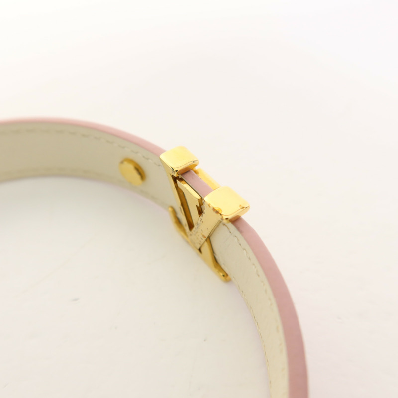 LOUIS VUITTON 牛皮皮革Bracelets金扣手鐲-11