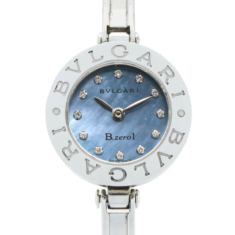 BVLGARI B-zero1 手錶,不鏽鋼,女士,藍色外殼,BZ22S-0
