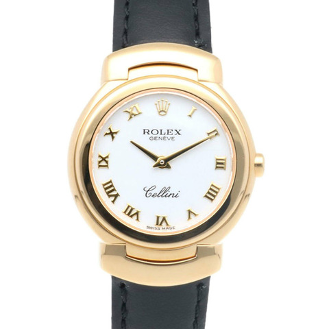 勞力士 Cellini 腕錶，18K 金，6621 石英，女士，ROLEX K-Serial，2001 年款，羅馬數字