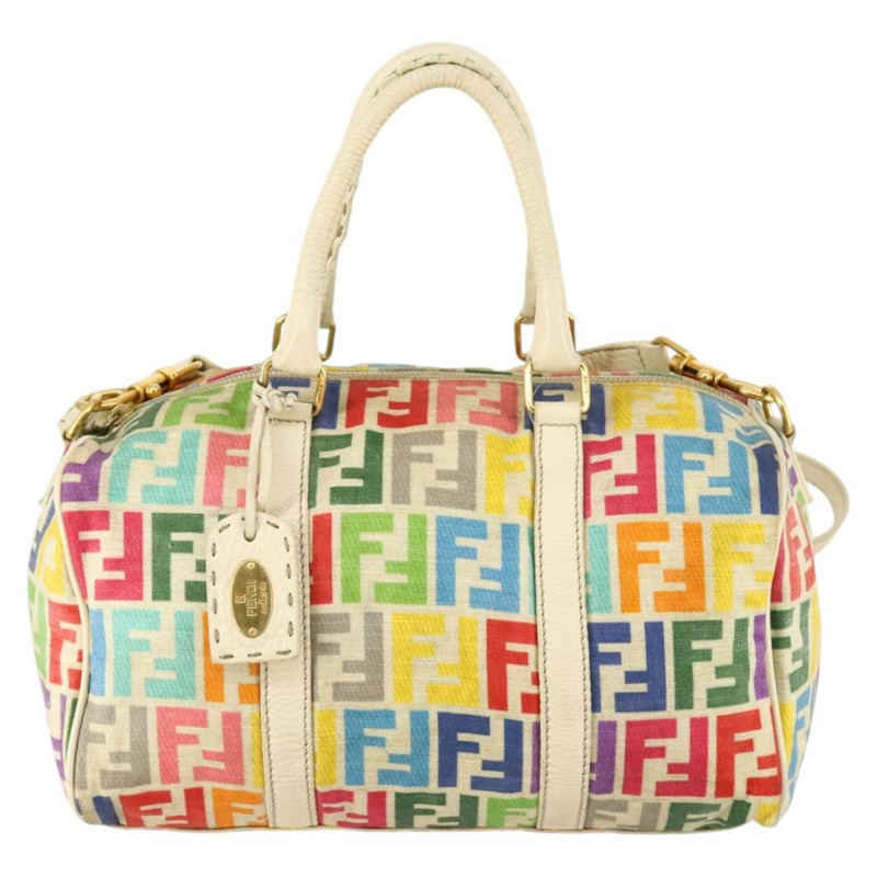 【日本直送】FENDI Zucca 帆布波士頓包 PVC 2way 多色金色正品 141028-12