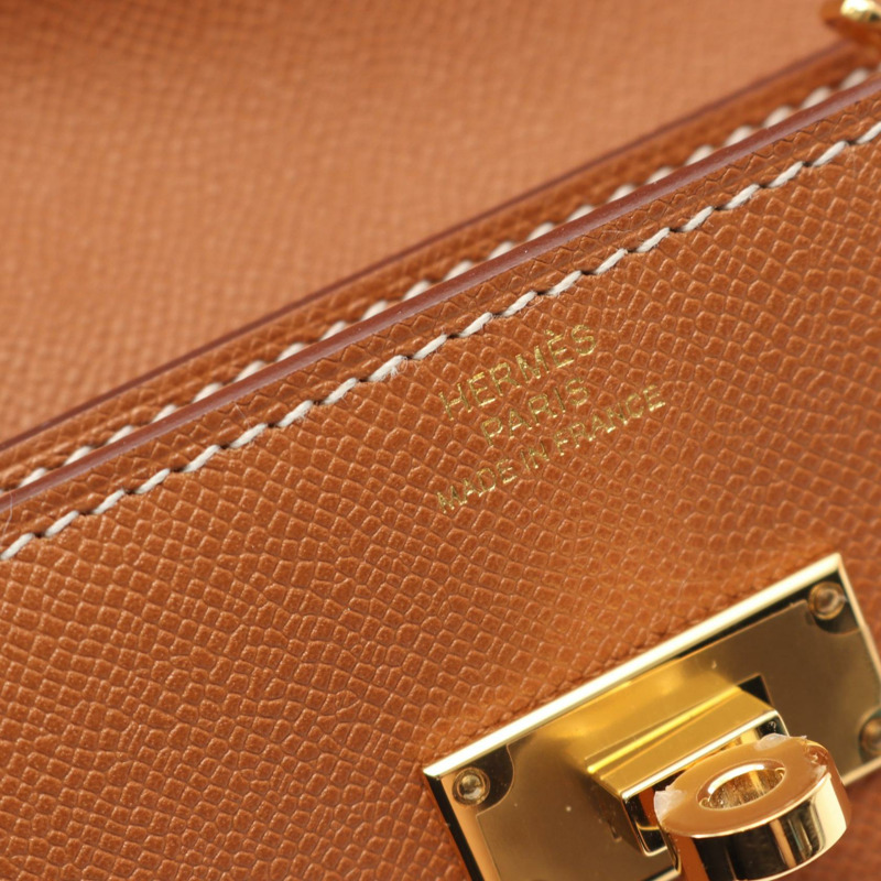 HERMES Kelly Pocket Slim 零皮夾 W 女士皮革 GHW 金色二手-3