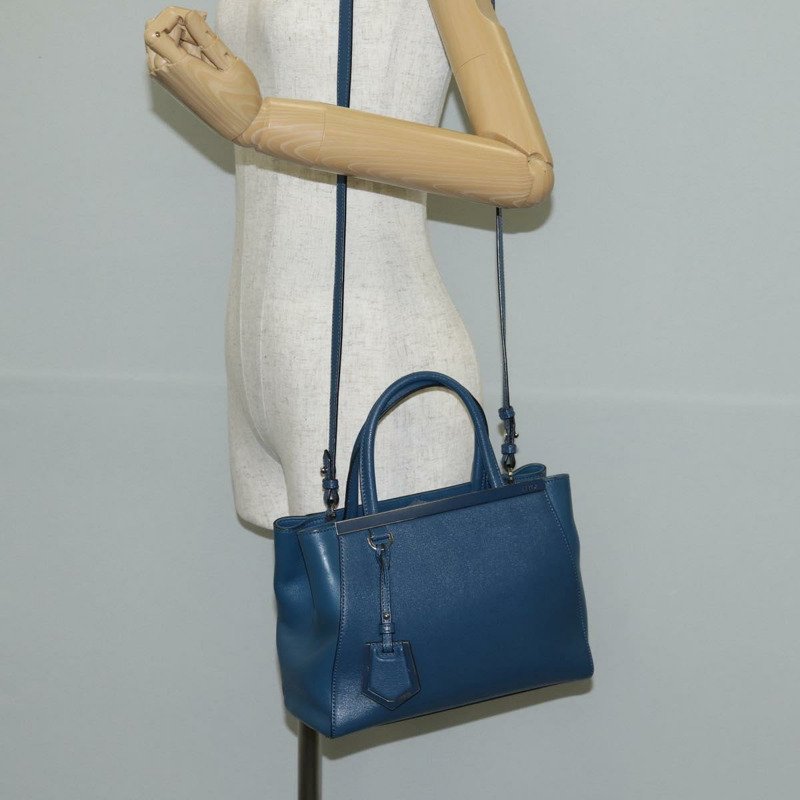 【日本直送】FENDI Petite To Jules 手提包 皮革 2 款可選 藍色 銀色 正品 141157-26