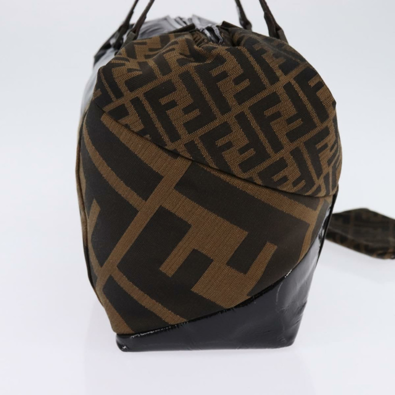【日本直送】FENDI Zucca 帆布波士頓包黑棕色正品 142295-3