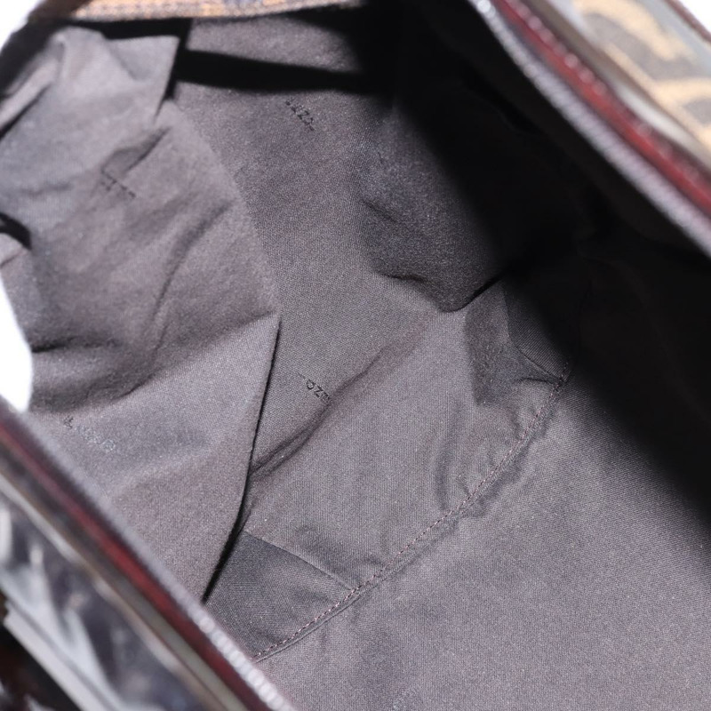 【日本直送】FENDI Zucca 帆布波士頓包黑棕色正品 142295-17