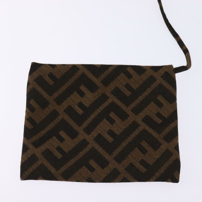 【日本直送】FENDI Zucca 帆布波士頓包黑棕色正品 142295-19