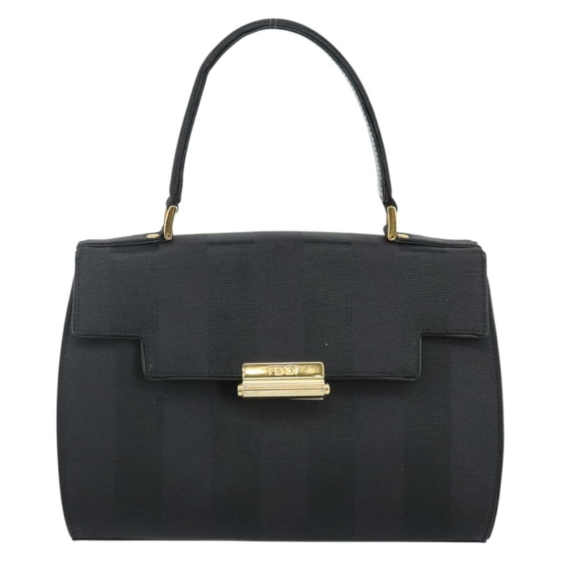 【日本直送】FENDI 山胡桃帆布手提包 黑金色 正品 BA6083-12