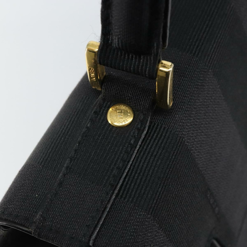 【日本直送】FENDI 山胡桃帆布手提包 黑金色 正品 BA6083-18