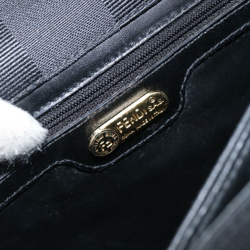 【日本直送】FENDI 山胡桃帆布手提包 黑金色 正品 BA6083-20