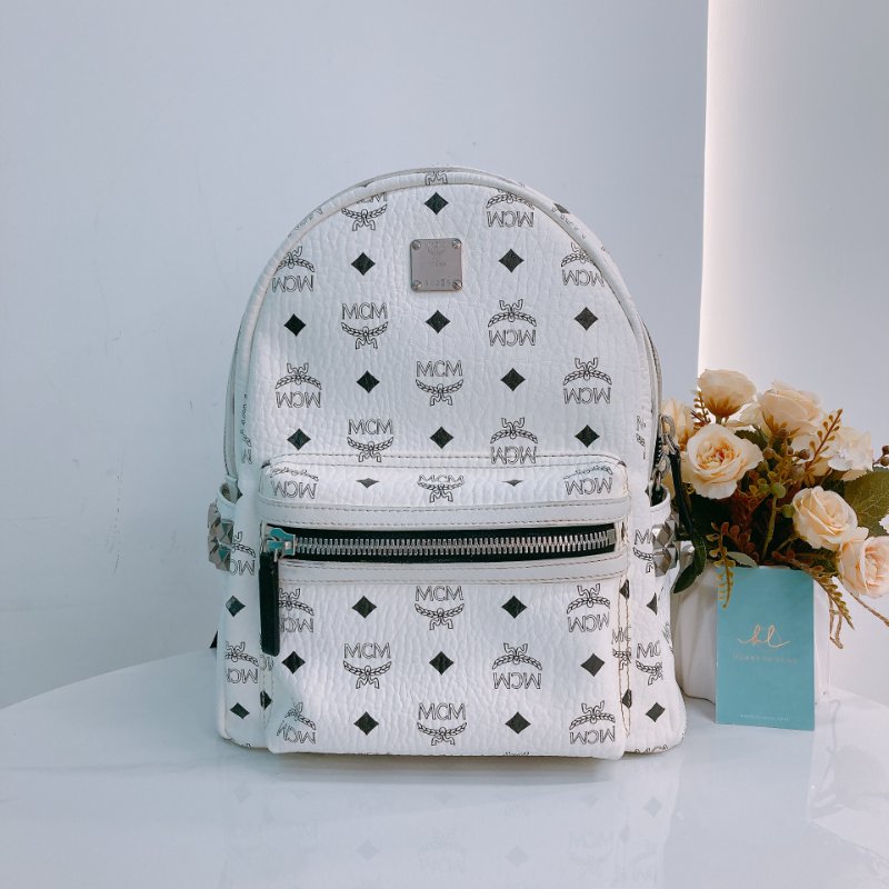 MS0338 MCM 白色背包 MCM Backpack White x PHW-0