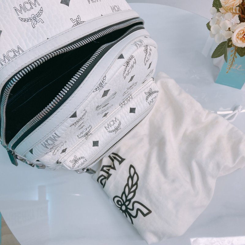 MS0338 MCM 白色背包 MCM Backpack White x PHW-18