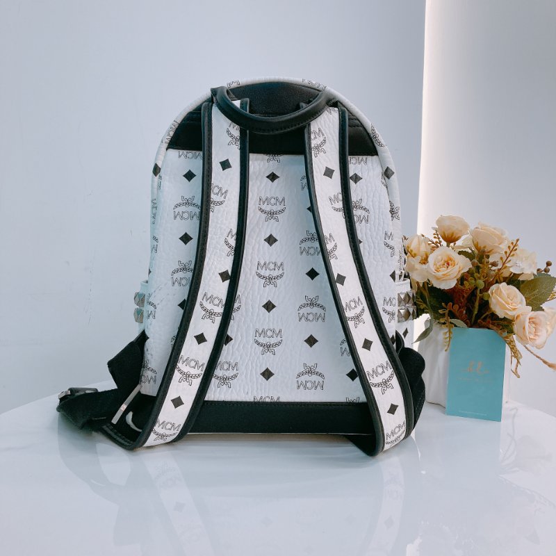 MS0338 MCM 白色背包 MCM Backpack White x PHW-1