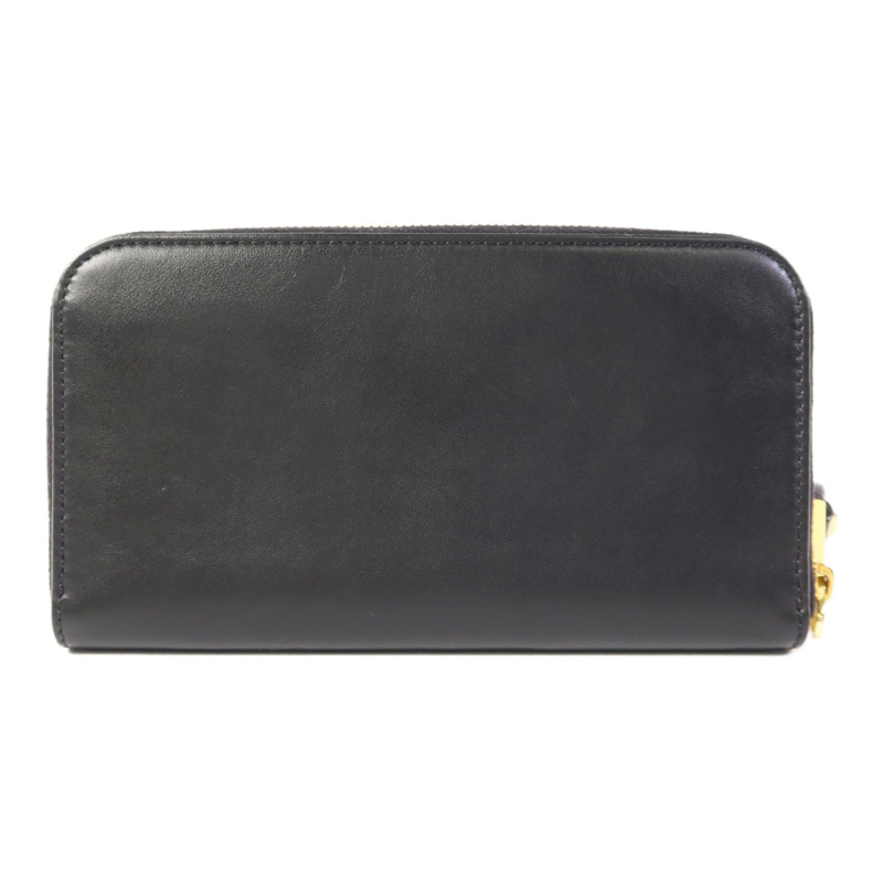 MOSCHINO 牛皮皮革Zip Long Wallet金扣長錢包-1