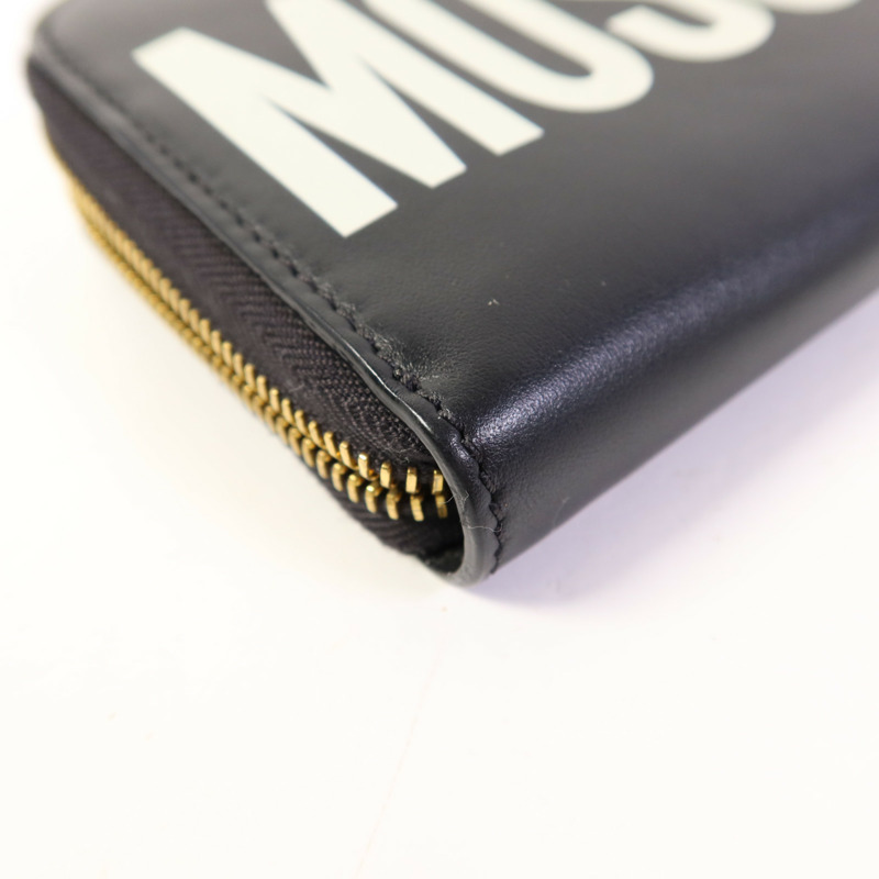 MOSCHINO 牛皮皮革Zip Long Wallet金扣長錢包-11