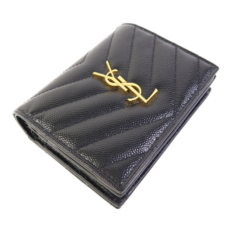 SAINT LAURENT 牛皮皮革Wallet金扣錢包-2