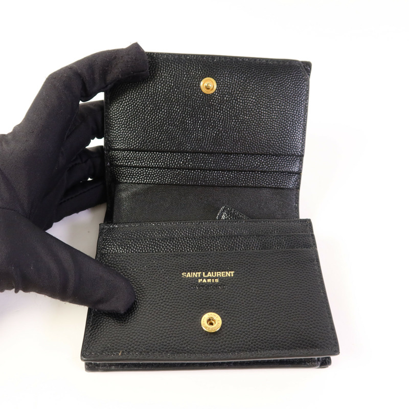 SAINT LAURENT 牛皮皮革Wallet金扣錢包-4