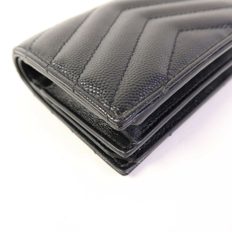 SAINT LAURENT 牛皮皮革Wallet金扣錢包-12